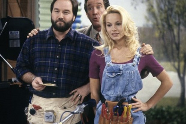 Tim Allen, Richard Karn and Pamela Anderson on Home Improvement.