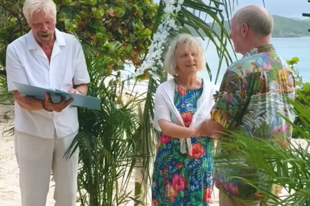 Sir Alan Bates has married his long-term partner Suzanne Sercombe on Sir Richard Branson's private Caribbean island Sir Alan Bates has married his long-term partner Suzanne Sercombe on Sir Richard Branson's private Caribbean island 