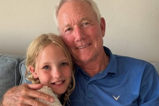 James Van Der Beek's dad, also called James, and daughter Annabel, in his final Instagram post.