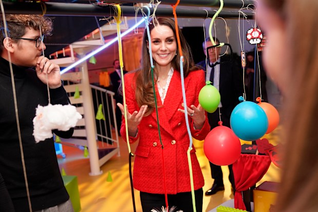 The Duchess of Cambridge visits the Lego Foundation PlayLab on Campus Carlsberg in Copenhagen, Tuesday Feb. 22, 2022.