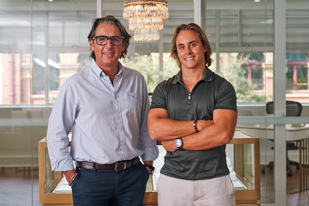 Nick Ireland with his son Zac 