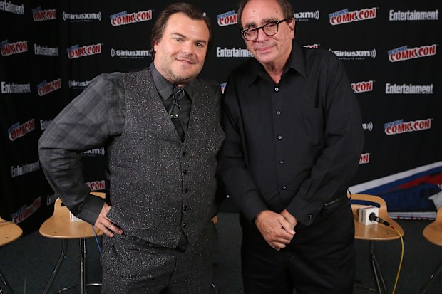 JAck Black and R.L. Stine at The Jacob K. Javits Convention Center on October 11, 2015 in New York City.