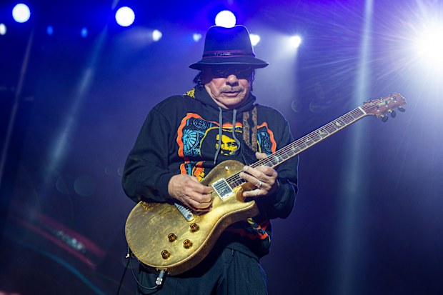 Carlos Santana performs at the BottleRock Napa Valley Music Festival on May 26, 2019, in Napa, California