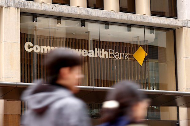 Signage for Commonwealth Bank of Australia at a branch in Sydney, Australia, on Monday, Aug. 5, 2024. CBA is scheduled to release full year earnings results on Aug. 14. Photographer: Brendon Thorne/Bloomberg