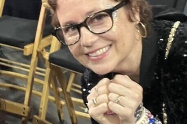 Actress Jenna Fischer at the final show of Taylor Swift's Eras Tour in Vancouver, December 8, 2024