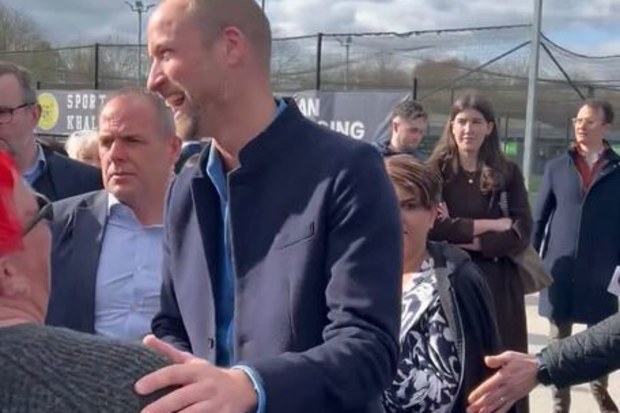 Prince William Cracks Joke About His Hair While Out in England