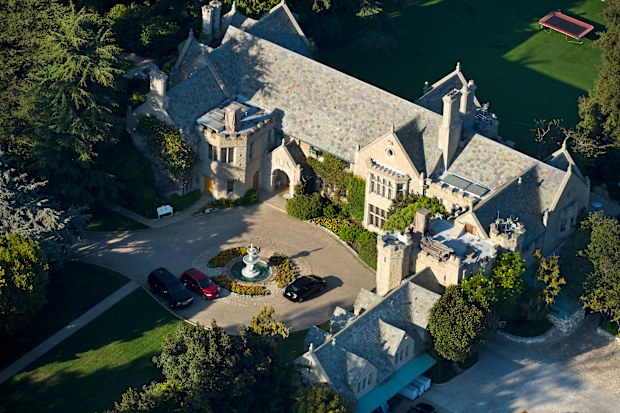 The search warrant was executed just a short distance from then infamous Playboy Mansion in a posh Los Angeles neighbourhood.
