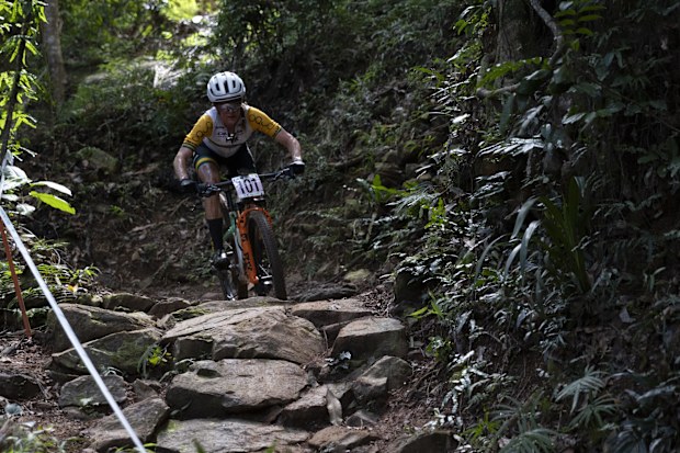 Rebecca Henderson in action during the inaugural Cairns Rainforest Rumble, held in April 2026.