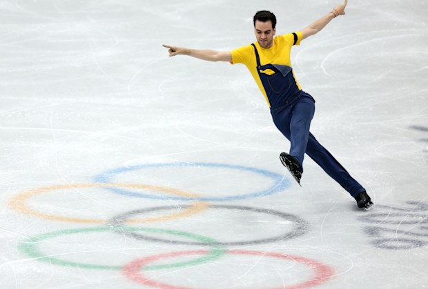 Tomas Guarino Sabate of Team Spain competes in Men's Single Skating - Short Program on day four of the Milano Cortina 2026 Winter Olympic games at Milano Ice Skating Arena on February 10, 2026 in Milan, Italy. 
