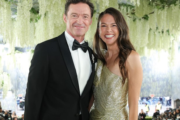 NEW YORK, NEW YORK - MAY 04: (L-R) Hugh Jackman and Sutton Foster attend the 2026 Met Gala celebrating "Costume Art" at the Metropolitan Museum of Art on May 04, 2026 in New York City. (Photo by Kevin Mazur/MG26/Getty Images for The Met Museum/Vogue)