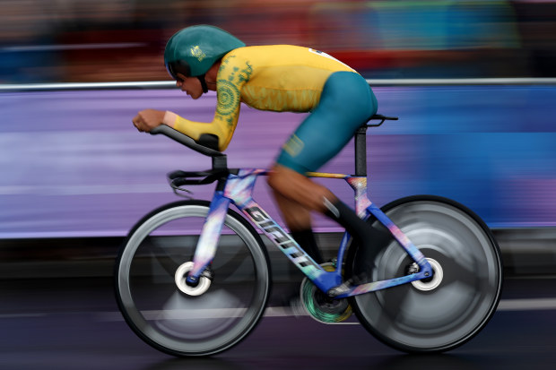 Lucas Plapp during the Men's Individual Time Trial