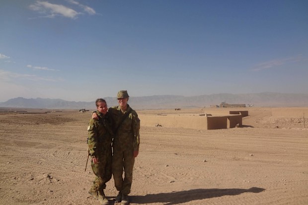 Veteran Nathania Baumanis fellow defence member and friend Alice