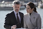 King Frederik X of Denmark and Queen Mary of Denmark attend a ceremony Wednesday April 2, 2025 on a boat on the Seine river, in Paris. (Stephane de Sakutin, Pool via AP)