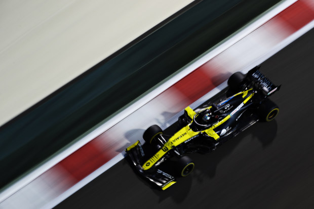 Daniel Ricciardo of Australia driving the (3) Renault Sport Formula One Team RS20 during practice ahead of the F1 Grand Prix of Abu Dhabi at Yas Marina Circuit on December 11, 2020 in Abu Dhabi, United Arab Emirates. (Photo by Mark Thompson/Getty Images)