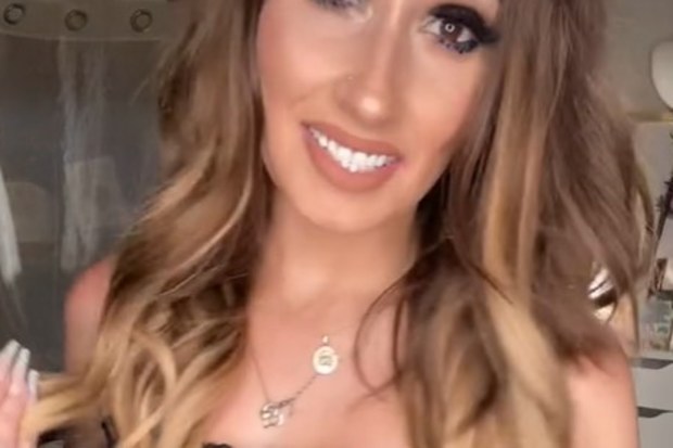 Alicia aka Princess Glitterhead with her dentures.