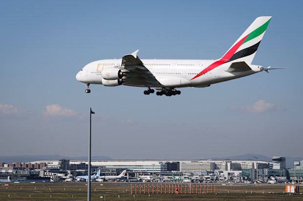 Emirates passenger plane