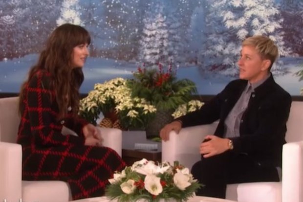 Ellen DeGeneres interviews Dakota Johnson.