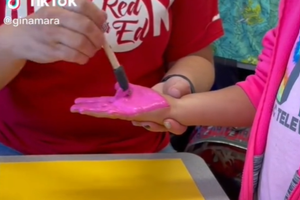 Teacher reveals hilarious arts and crafts fail after attempting to make 'shrink charms' with first-grade class.