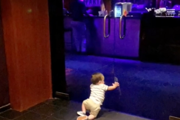 Toddler strip club doors