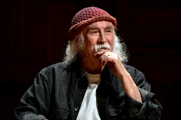 David Crosby at Harvard University's Sanders Theatre on September 25, 2018 in Cambridge, Massachusetts.