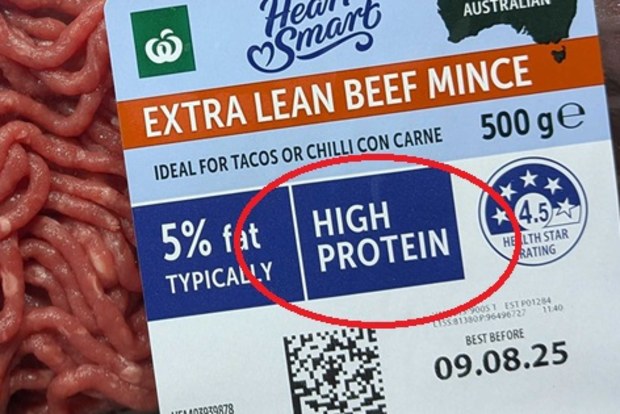 woolworths beef mince display