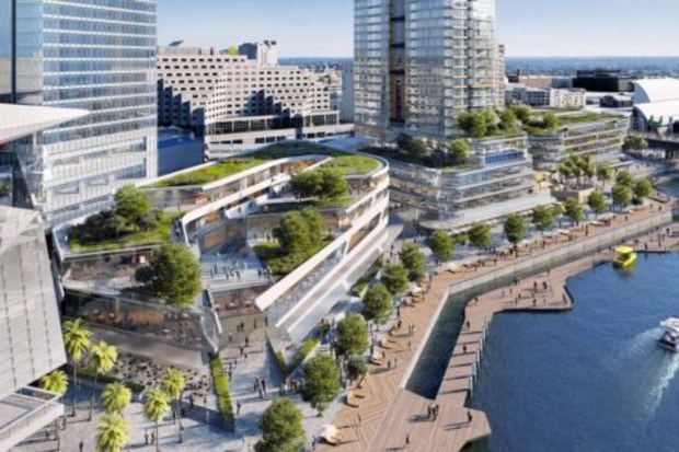 Artists impression of Harbouside redevelopment at Darling Harbour.