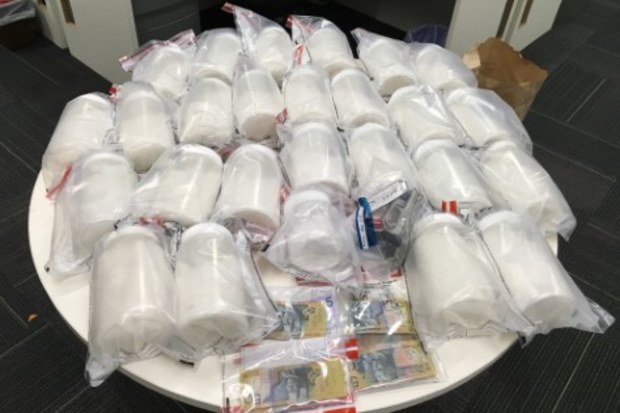 The man was charged after a random traffic stop.