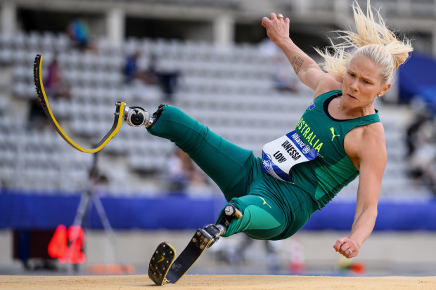 Vanessa Low competing at the 2023 Para Athletics World Championships in Paris.
