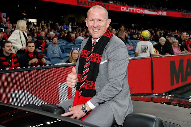 MELBOURNE, AUSTRALIA - MARCH 13: Jason Johnson is seen during the 2026 AFL Round 01 match between the Essendon Bombers and the Hawthorn Hawks at the Melbourne Cricket Ground on March 13, 2026 in Melbourne, Australia. (Photo by Michael Willson/AFL Photos via Getty Images)