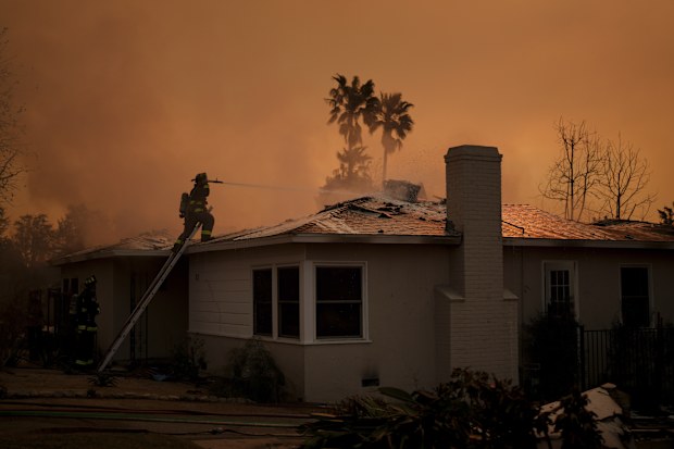 Eaton Fire burns in Altadena, California