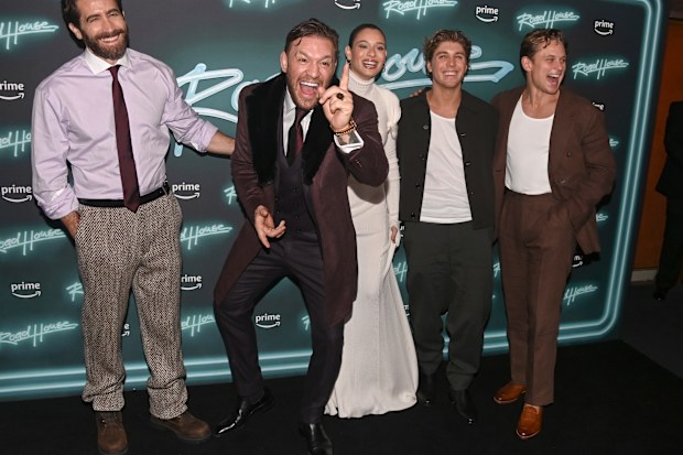 Jake Gyllenhaal, Conor McGregor, Daniela Melchior, Lukas Gage and Billy Magnussen