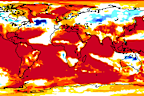 The European Centre for Medium-Range Weather Forecasts' seasonal forecast map for El Niño. 