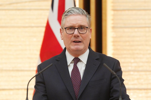 British Prime Minister Keir Starmer takes part in a joint press conference with Prime Minister of Japan Sanae Takaichi after their bilateral meeting at the Prime Minister's Office, Saturday, Jan.31, 2026 in Tokyo, Japan. (Carl Court//Pool Photo via AP)