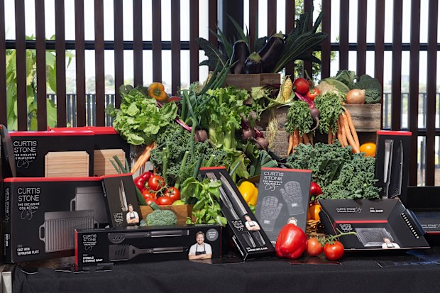 Curtis Stone launches new BBQ Collection at Coles, for customers to collect for free with BBQ credits. Picture : Nicki Connolly