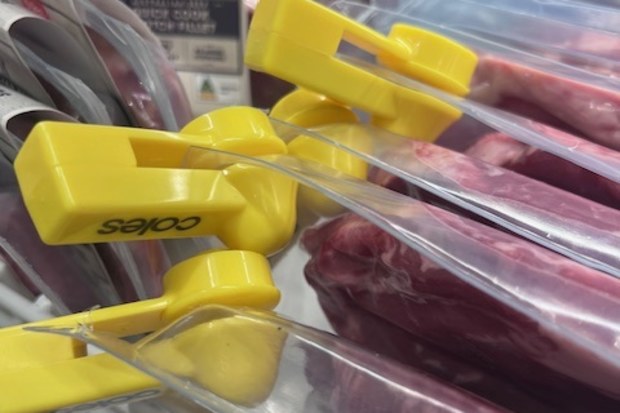 coles meat security tags 