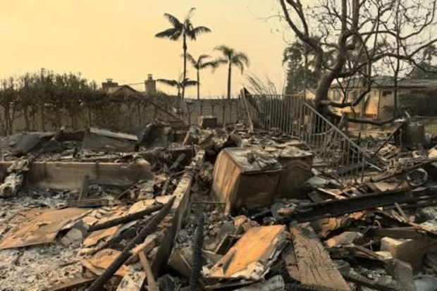 Sarah Wright Olsen and Eric Christian Olsen's house after the LA fires