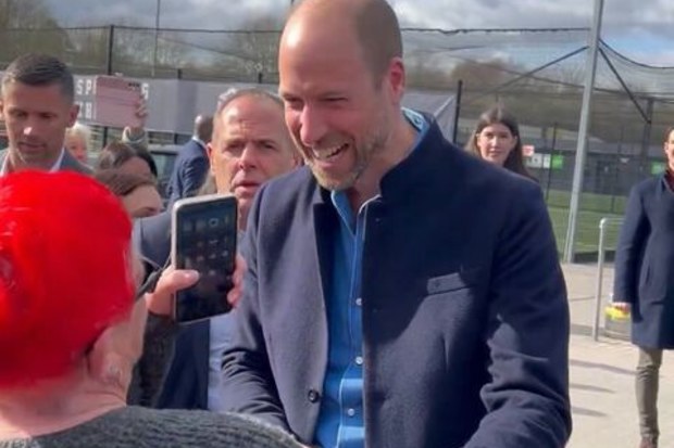 Prince William Cracks Joke About His Hair While Out in England