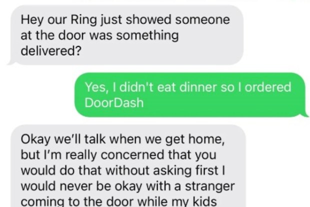 babysitter orders doordash while on the job mother not happy