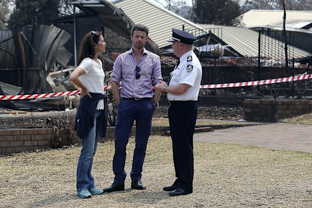 Princess Mary Crown Prince Frederik visit bushfires victims in Winmalee, in the NSW Blue Mountains, in 2013