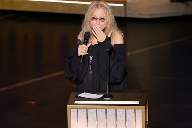 Barbra Streisand delivers a tribute to Robert Redford at the Oscars on March 15, 2026.