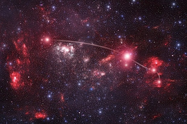 Zodiacal constellation "Aries", olor corresponds to a zodiac sign.