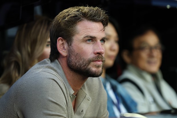 Liam Hemsworth during the Men's Singles Final between Jannik Sinner and Alexander Zverev at the 2025 Australian Open at Melbourne Park on January 26, 2025 in Melbourne, Australia. 