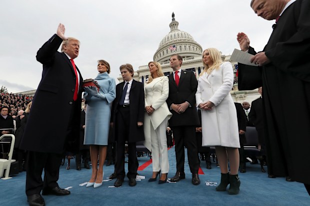 Donald Trump sworn in as 45th US president.