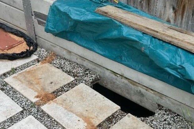 Sinkholes in Melbourne backyards