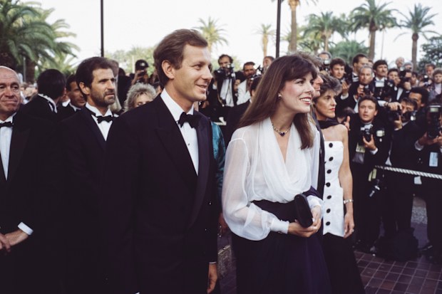 Princess Caroline of Monaco and Stefano Casiraghi at the 1989 Cannes Film Festival.