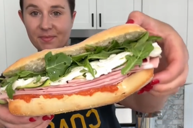 A beach sandwich by food creator Hailee Catalano