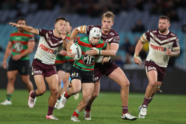 Jye Gray in action for the Rabbitohs in 2024.