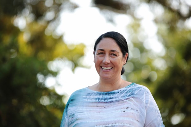 Greens candidate Alex Bhathal speaks at a breakfast hosted by Senator Richard Di Natale and Northcote MP Lidia Thorpe at Penders Park, Thornbury in Melbourne, Sunday, March 11, 2018. The March 17 by-election in the electorate of Batman will see the Greens six time candidate Alex Bhathal against ACTU president Ged Kearney running for Labor. (AAP Image/Stefan Postles) 