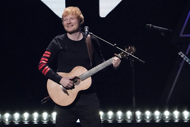 Ed Sheeran performs at Z100's iHeartRadio Jingle Ball on Friday, Dec. 10, 2021, in New York. 