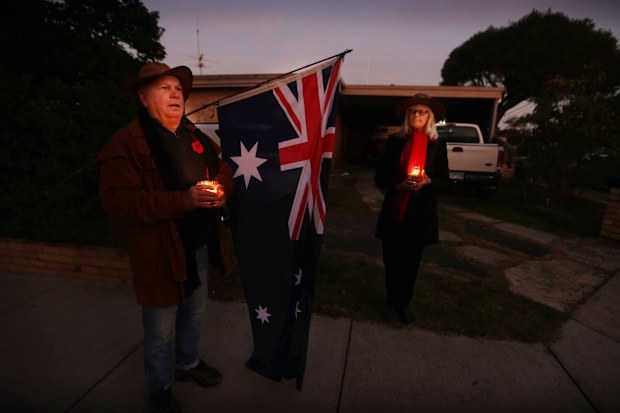 Last year, people paid their respects in their driveways after Anzac Day services were cancelled. 